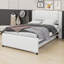 Lit plateforme tapissier contemporain avec lit gigogne escamotable-1962351110