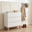 Commode 3 tiroirs, armoire minimaliste blanche pour le salon de la chambre à coucher