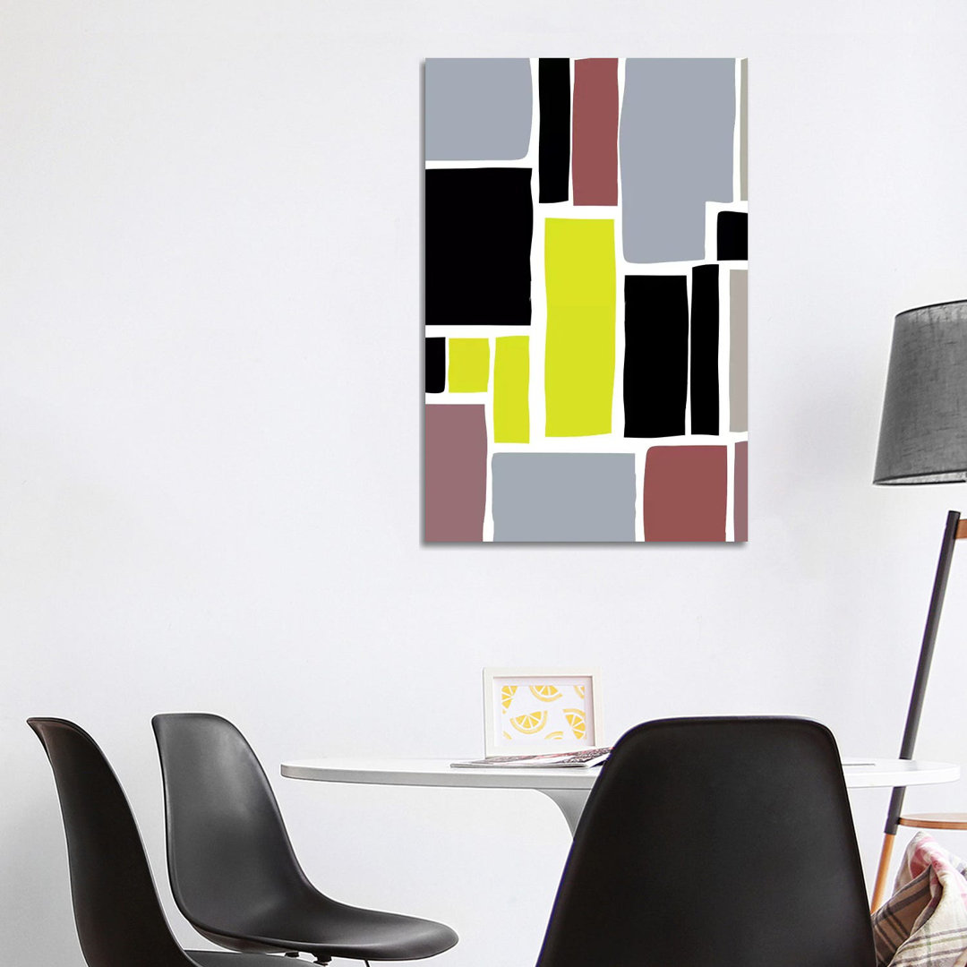 Multi-Colored Cutout Blocks von The Maisey Design Shop - Gallery-Wrapped Canvas Giclée on Canvas