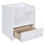 Lit plateforme double en bois avec espace de rangement multifonctionnel, table de chevet, 2 tiroirs, ports USB et bureau-1072662699