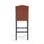 Ensemble de 2 tabourets de bar rembourrés pour îlot de cuisine avec pieds en bois d'hévéa et similicuir avec capacité de poids de 300 lb