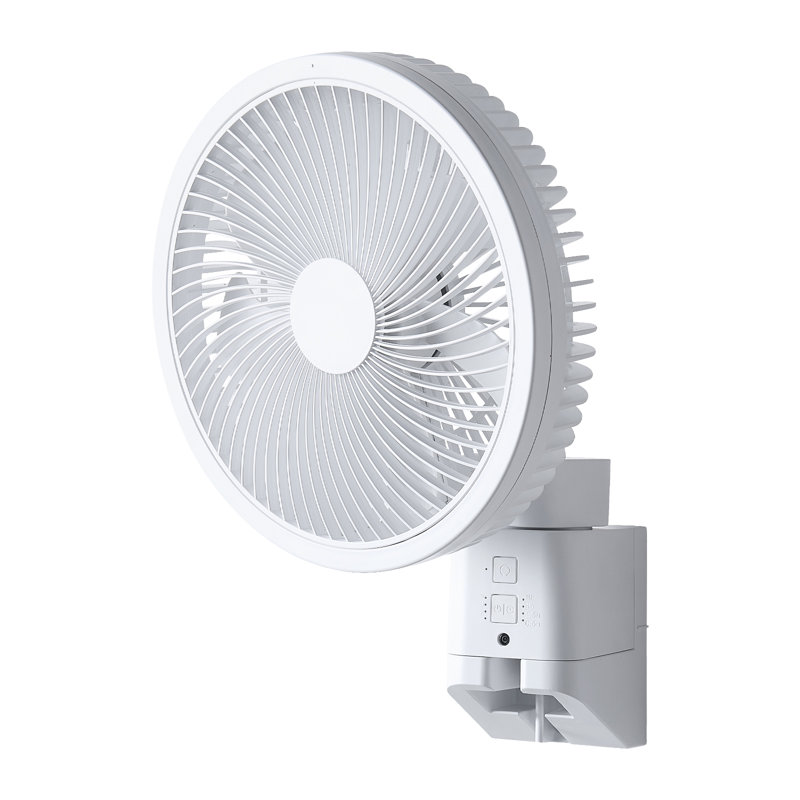 Ventilateur mural de 8,5 po, ventilateur suspendu oscillant avec télécommande, flux d'air puissant de 10 pi, moteur à courant continu, 4 vitesses et minuterie, inclinaison verticale automatique de 90 ° horizontale et manuelle, idéal pour la maison, le bureau, le véhicule récréatif