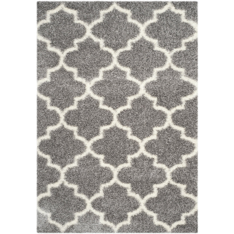 Tapis performance à poil long à motif géométrique Montréal Bertl, Rectangle 3 pi x 5 pi