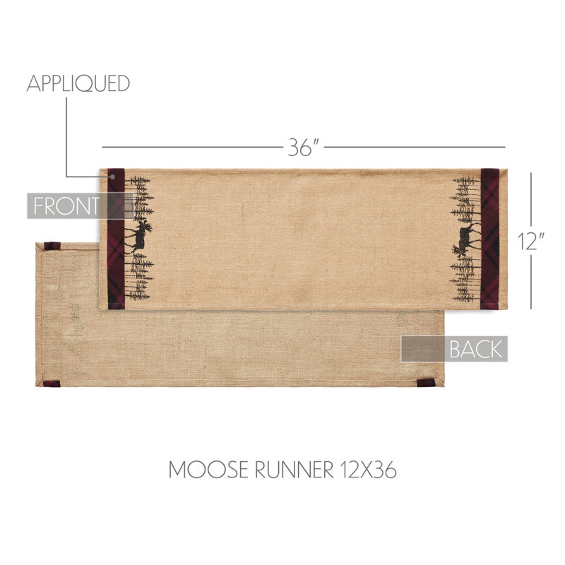 Arjon Rectangle Cotton Table Runner, 36" x 12"