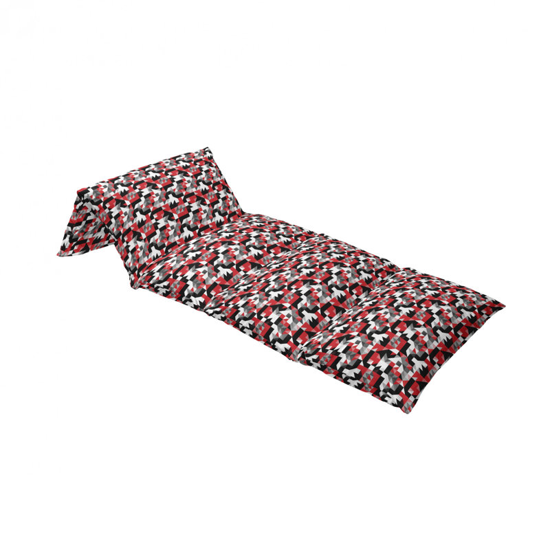 Housse de coussin d'extérieur Half Triangles Squares Maze, H 2 po x l 36 po x P 88 po