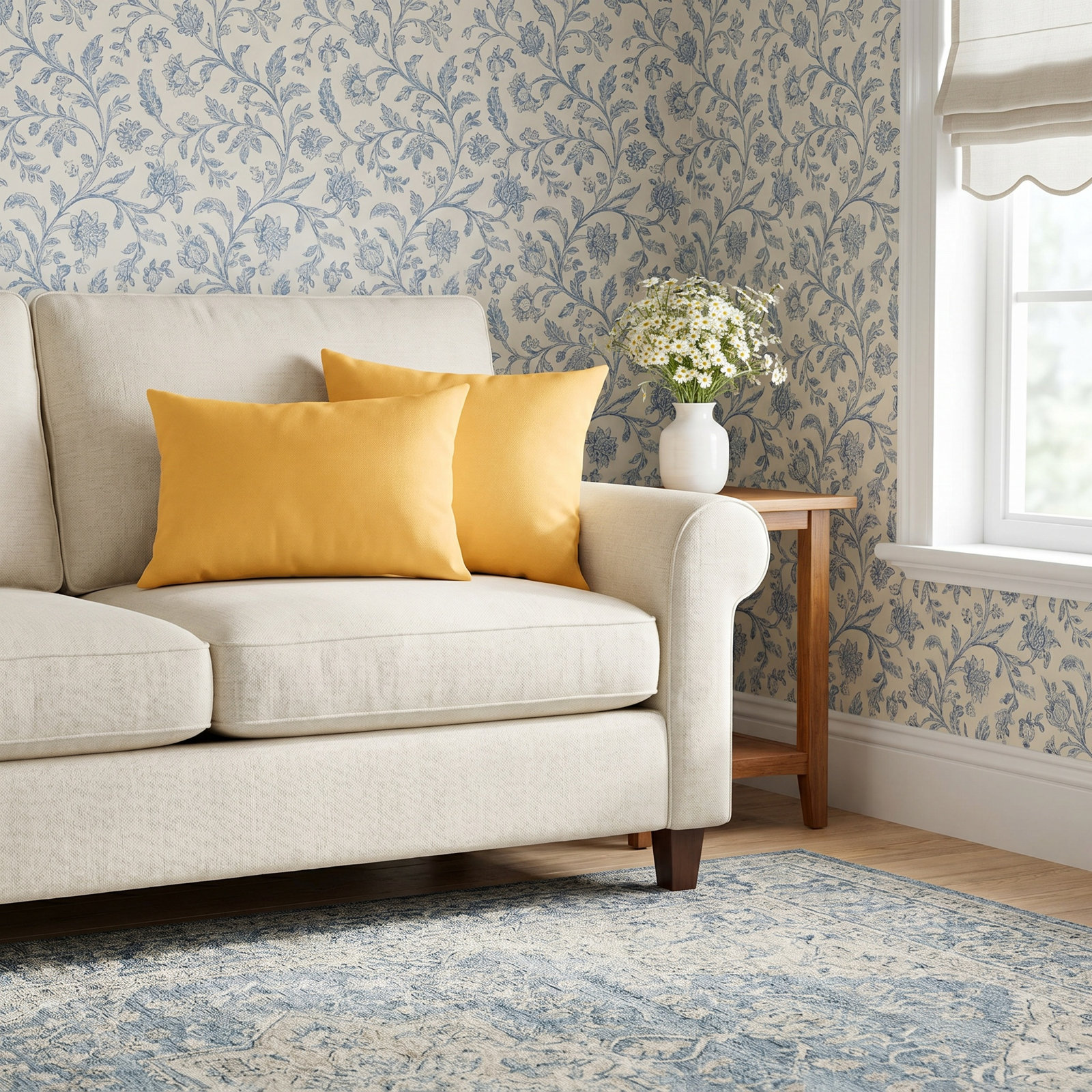 Almeda Lumbar Throw Pillow, Fresco Daffodil, 12" x 18"