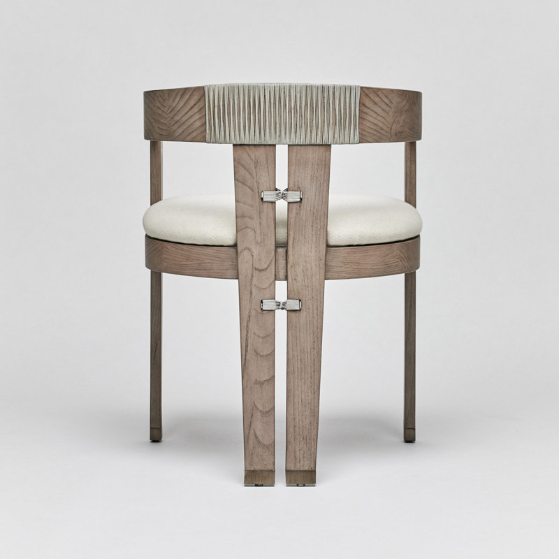 Maryl III Upholstered Arm Chair, Pebble Chenille, Washed Gray