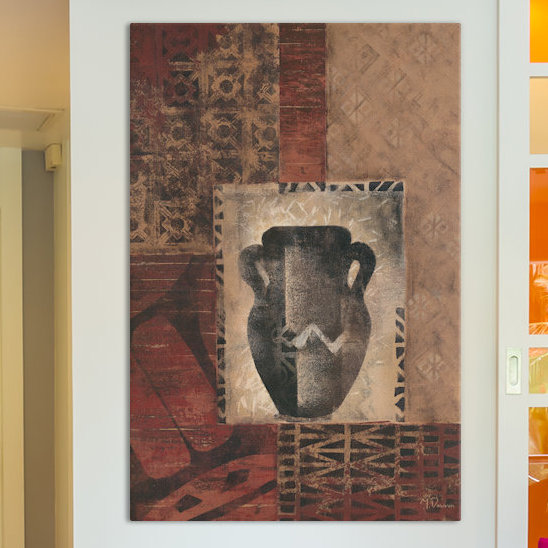 " Artifact Revival II " Graphic Art, 60" H x 40" W x 1.5" D, Wrapped Canvas, No Mat