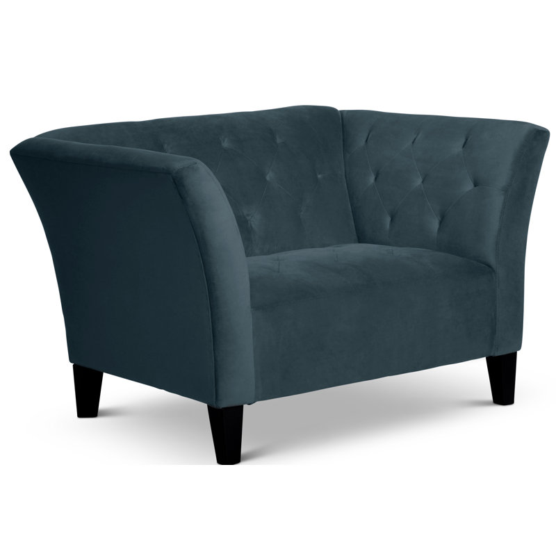 Upholstered Armchair, Medium Blue
