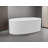 65" Freestanding Solid Surface Bathtub With Overflow And Pop-up Drain