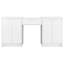 Meuble-lavabo autoportant de 72 po avec lavabo en résine et compartiment de rangement simple, système de porte à fermeture douce, contreplaqué blanc pour un rangement pratique, mécanisme élégant et tendance