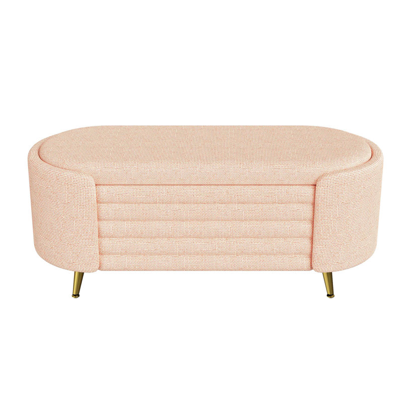 Repose-pieds moderne avec rangement et repose-pieds, Pink