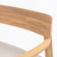Fauteuil club en bois d'acacia avec coussin de siège, ensemble de 2-1529009152