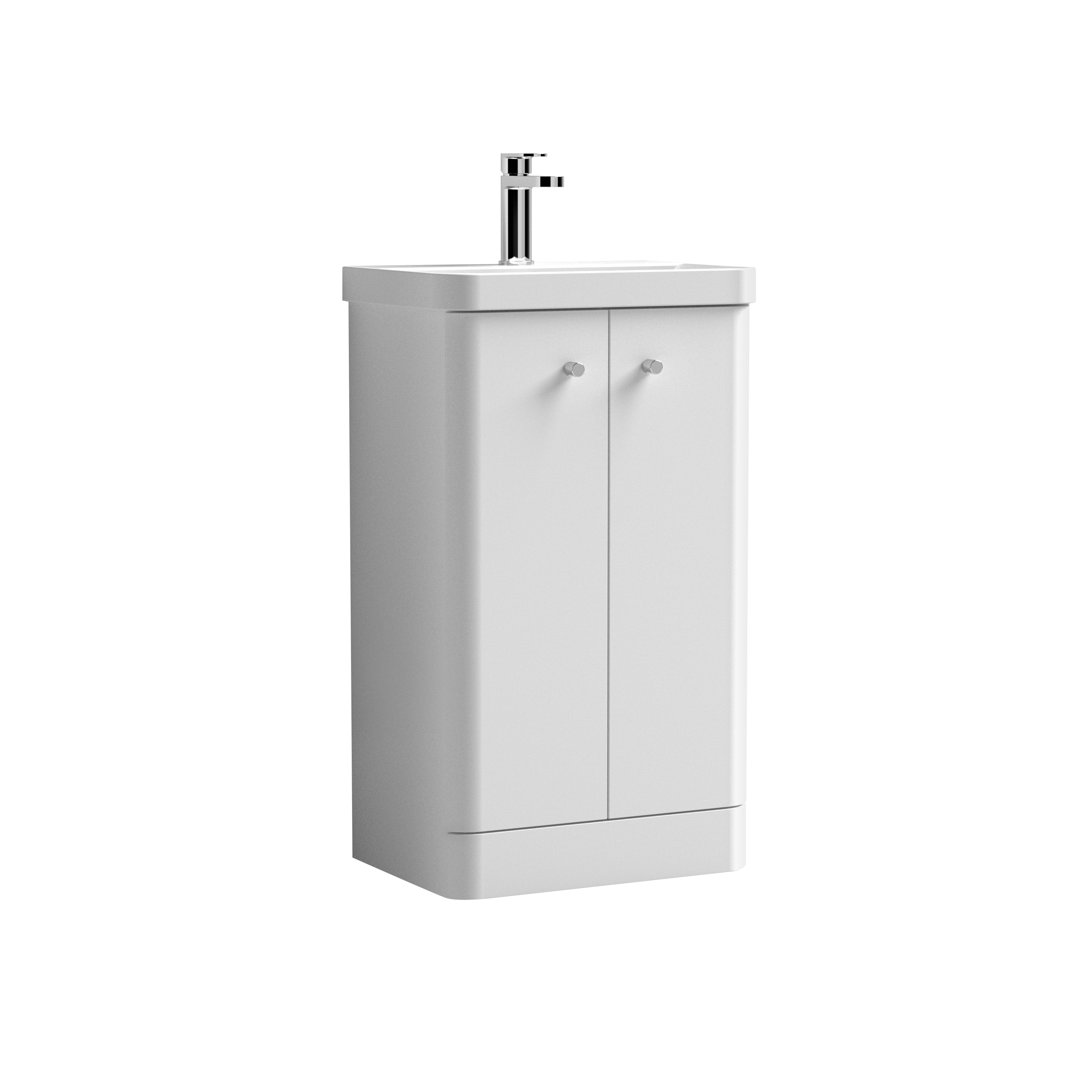 Core 505mm Single Bathroom Vanity with Drop In Vitreous China Basin