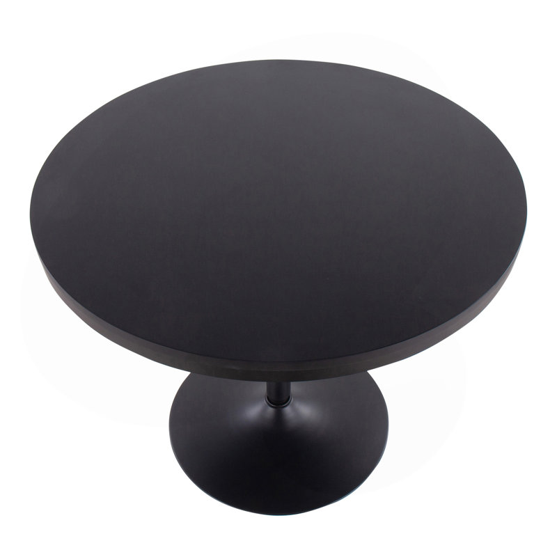 Table de salle à manger Dakota, 29.75"H x 36"L x 36"W, Noir, Noir