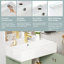 Meuble-lavabo vert 21,6 po, armoire combinée, meuble de rangement pour salle de bain, lavabo simple en céramique, rangement à gauche-147244234