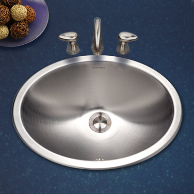 Lavabo de salle de bain ovale en mÃ©tal Ã  encastrer Club Topmount