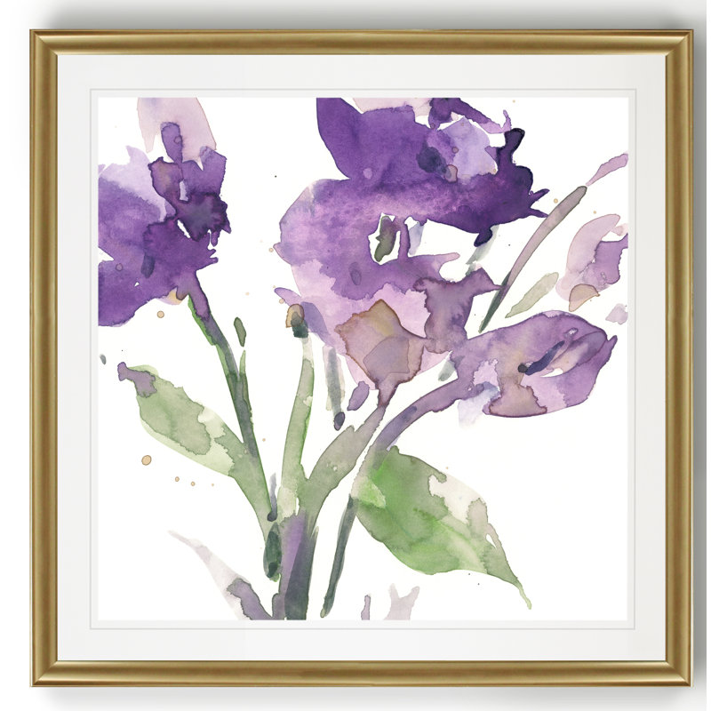 «Garden Blooms I», reproduction sur toile tendue, H 30,5 po x l 30,5 po x P 1,5 po, Cadre doré