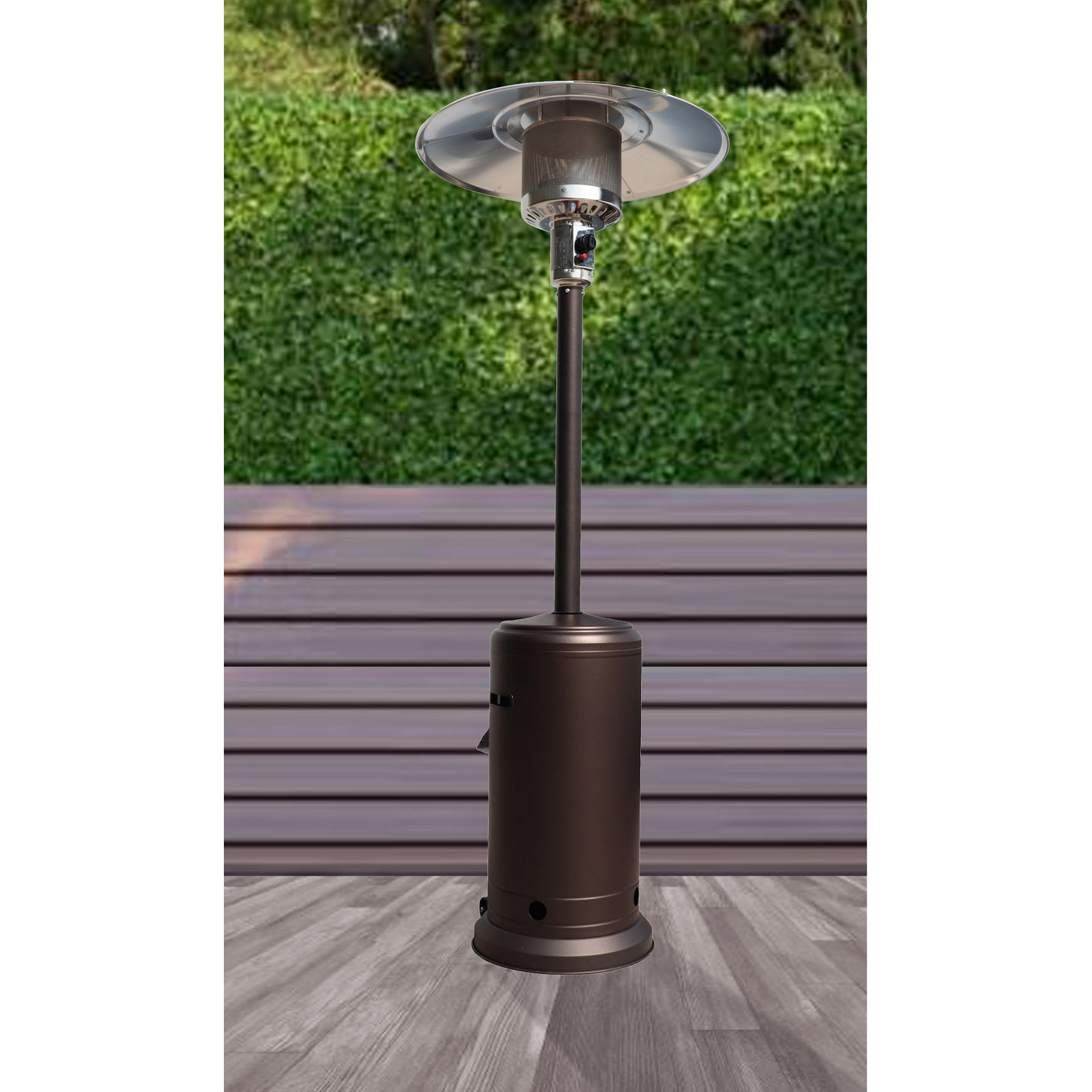 Lorcan 46,000 BTU Standing Patio Heater, Mocha