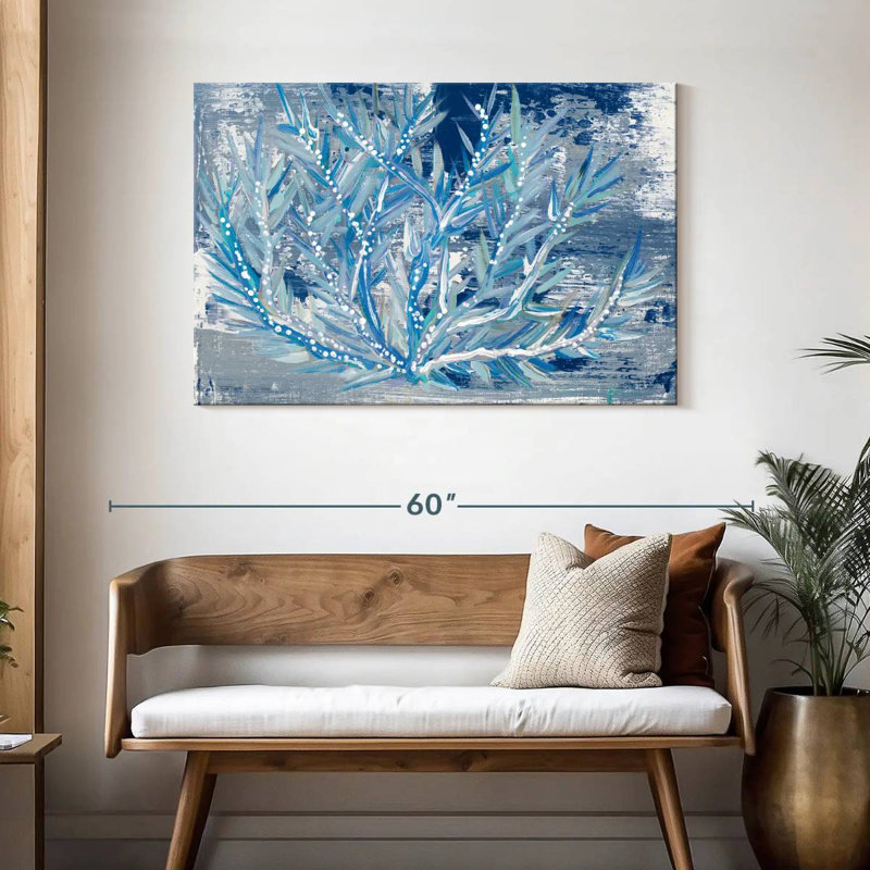 Brampt Azul Dotted Coral Horizontal, 30'' H x 45'' W