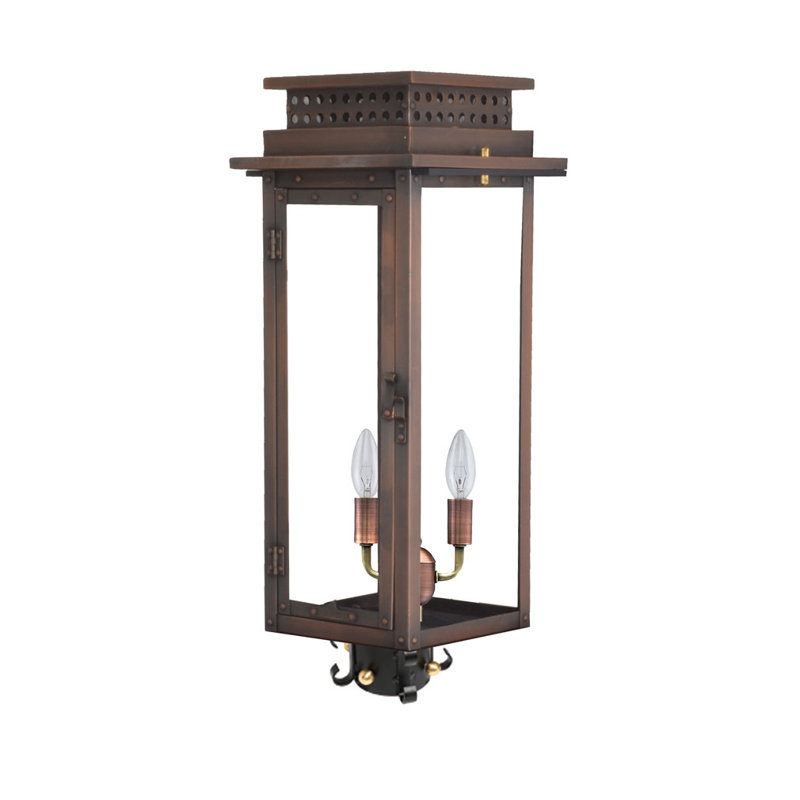 Nouveau Outdoor Wall Lantern, 26" H x 15" W x 13" D