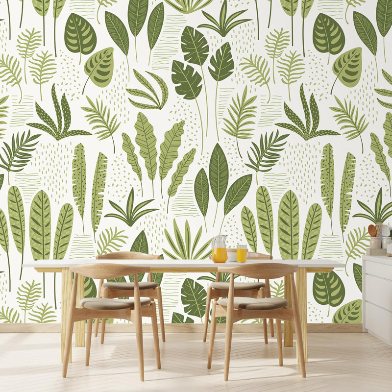 Bordure florale pelez et collez, L 120 po x l 120 po