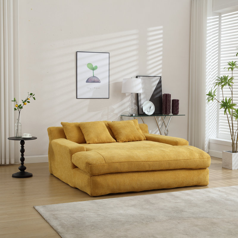 Axiel Upholstered Sleeper Sofa with Square Arm, Emerald Chenille, 25.2" H x 53.54" W x 71.26" D