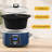 6 Quart Programmable Slow Cooker with 2 in 1 Silicone Liners, Digital Timer, Blue-138425862