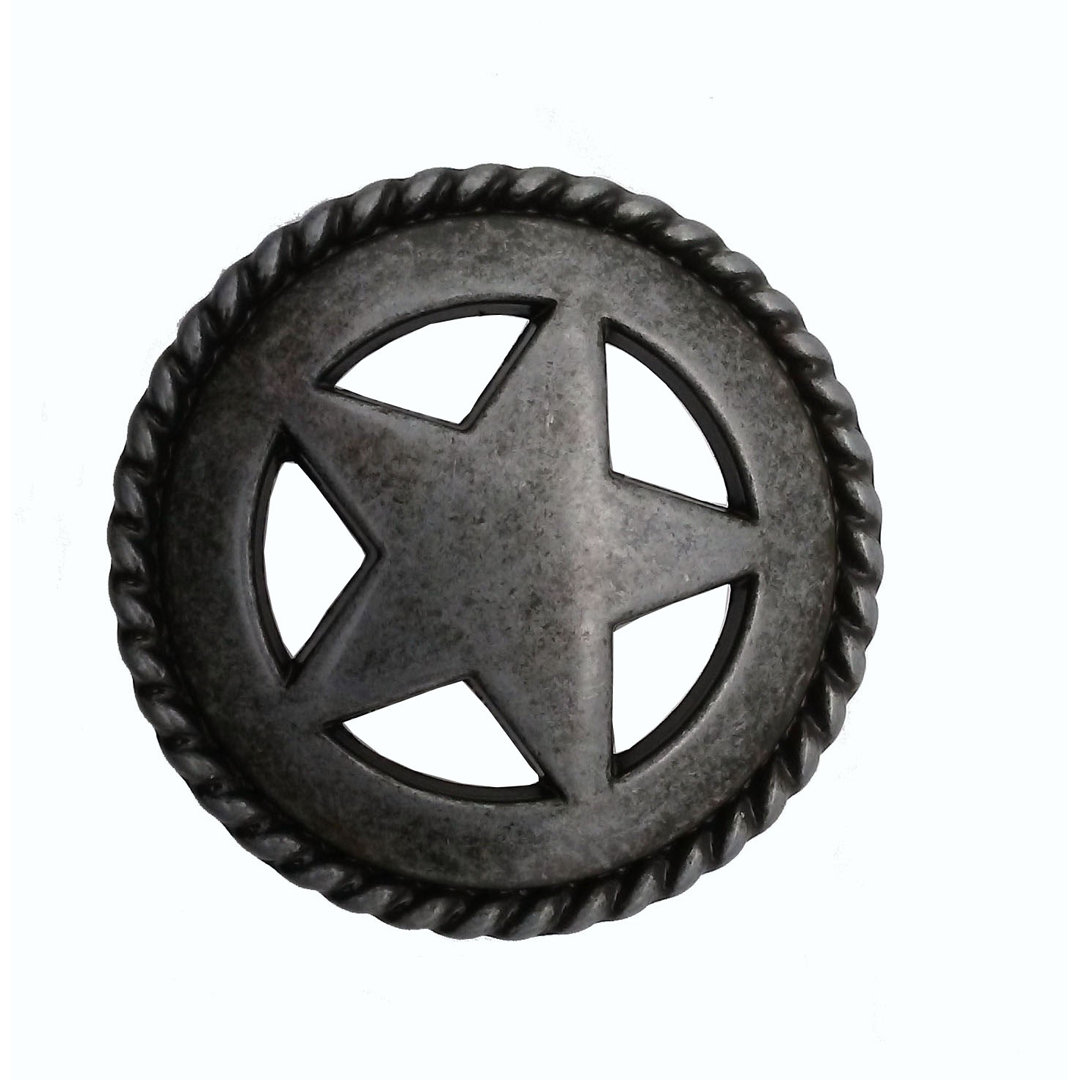 Oversized 1 3/4" Length Star Knob Buck Snort Lodge 