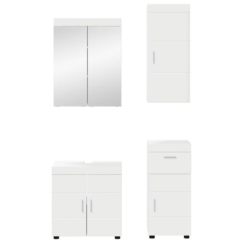 Vanity & Mirror Set, White
