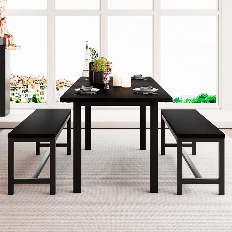 Ensemble repas 6 personnes Alexanndra, Noir, Noir / Noir