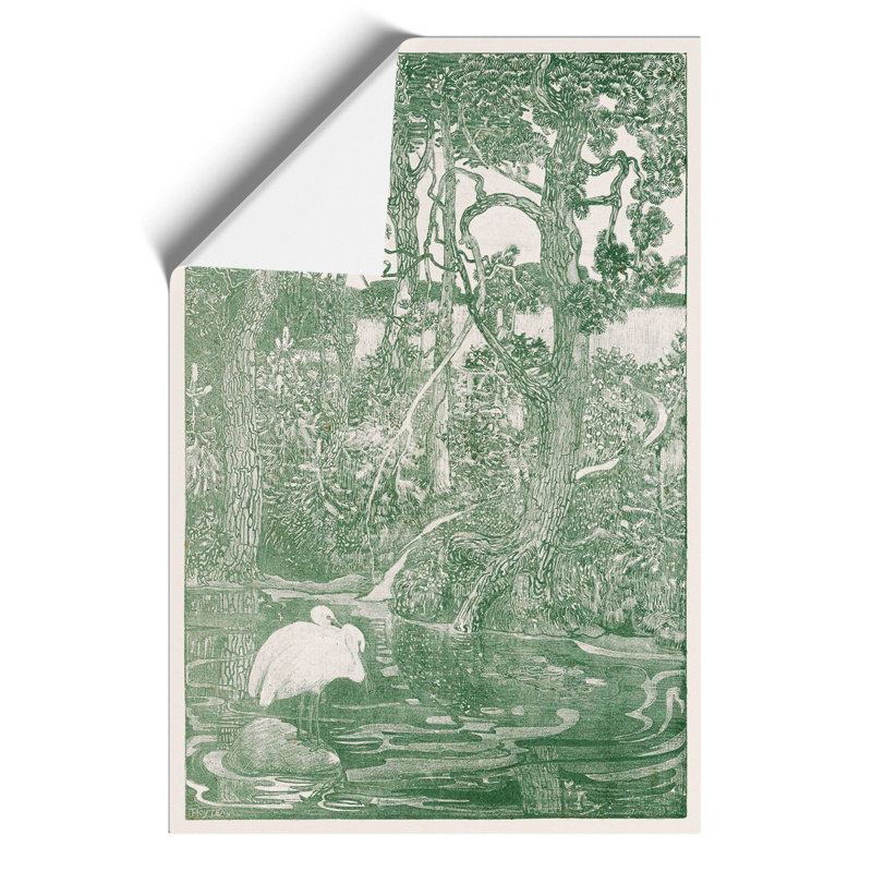 Two Herons by Theo Van Hoytema - No Frame Painting, 30cm H x 21cm W x 0.1cm D