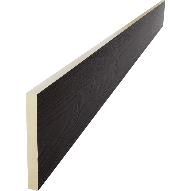 Planche de poutre en faux bois Endurathane sablé, H 4 po x l 120 po x P 1 po, Sangria