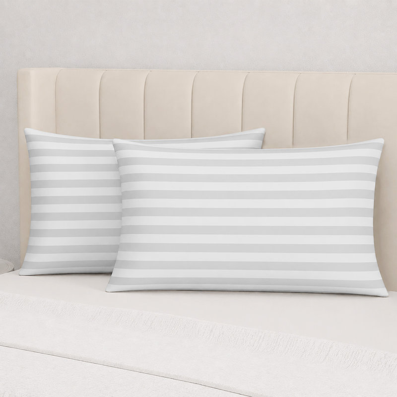 Stripe pillowcase - Set of 2, WHITE