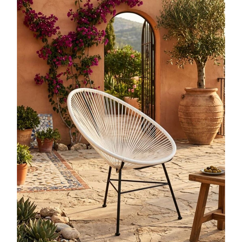 Chaise d'appoint Marilyse, Blanc