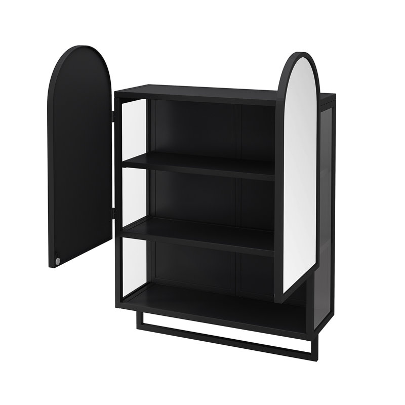 Armoire à miroir 23,62 po, Noir