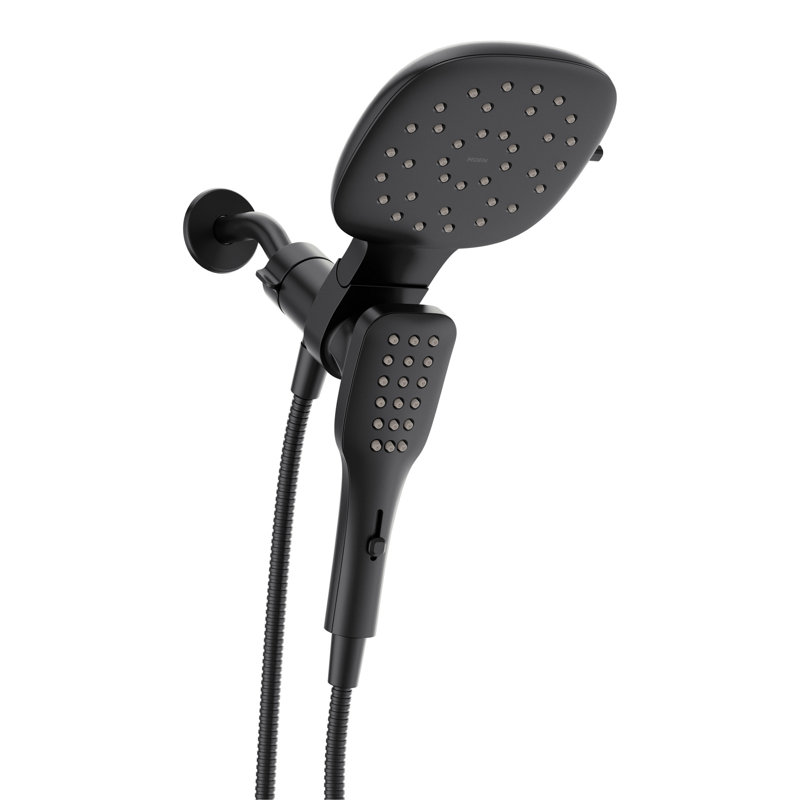 Pomme de douche double Verso avec Magnetix, Noir mat