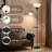72" Torchiere Floor Lamp With Table And Adjustable Reading Lights-1911851196