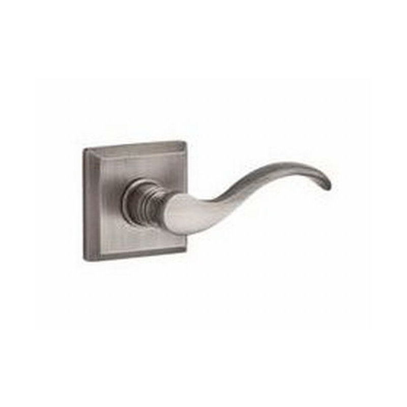 Curve Single Dummy Door Lever with Traditional Square Rose, Left, Venetian Bronze