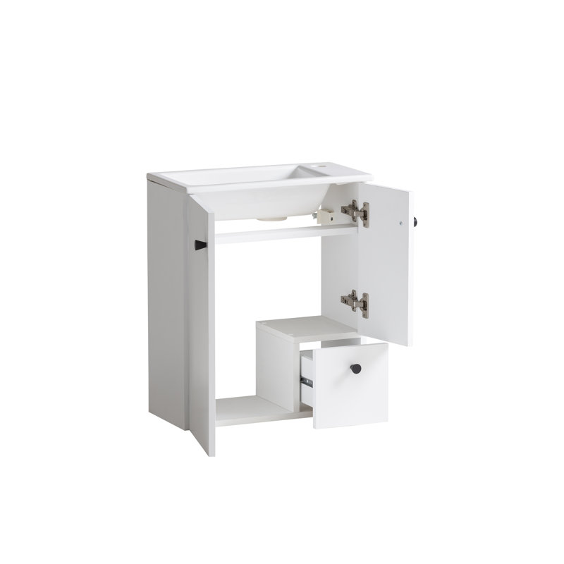 Balto Freestanding Bathroom Storage, White