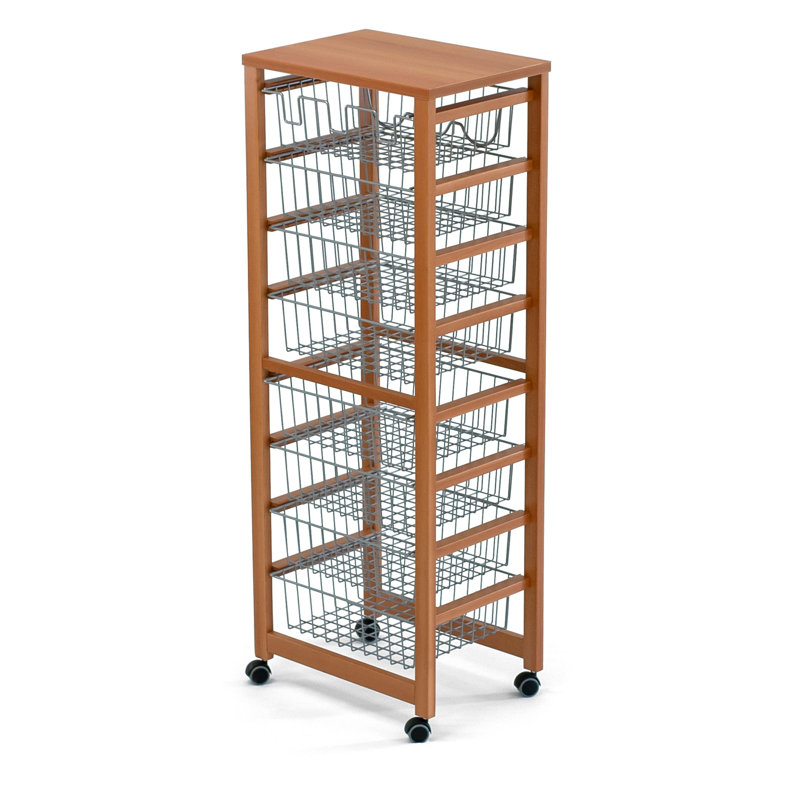 Bowles Solid Wood Kitchen Cart, Cherry