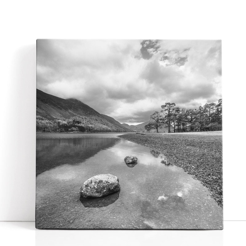 Lake District Reflection - reproduction d'art sur toile, H 12 po x l 12 po