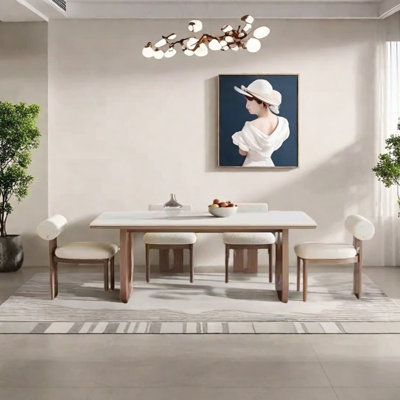 Sintered stone unique dining table set