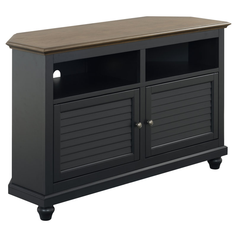 Meuble télé de coin 44 po Willoe, Noir, H 32,5 po x L 44 po x l 18 po