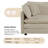 Chenille Cloud Sofa ，4-seat Sofa Couch with Ottoman for Living Room -41756445-41756440