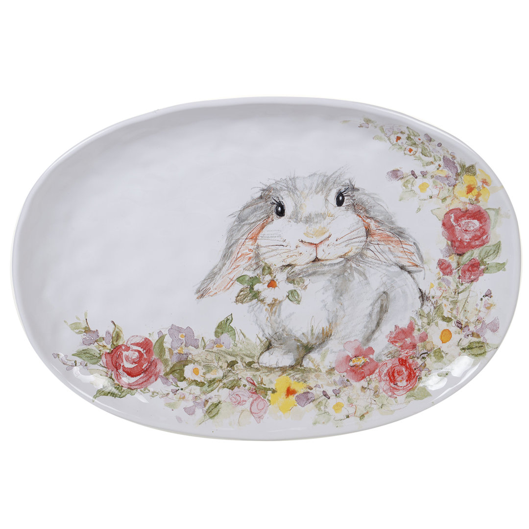 Certified International Sweet Bunny Oval Platter Certified International