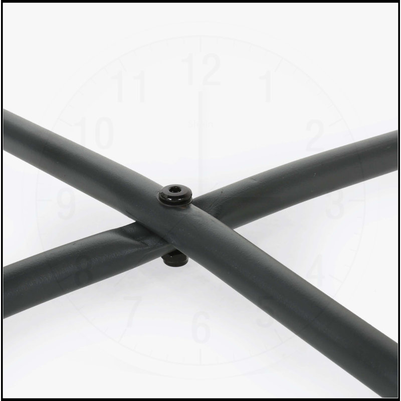 Stylish and Sturdy Steel Side Table with Symmetrical Design and Complementary Finish