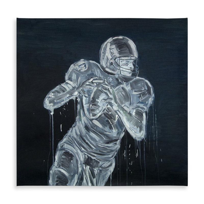 Football Player Tablecloth | Blue American Indoor/Outdoor Decor
