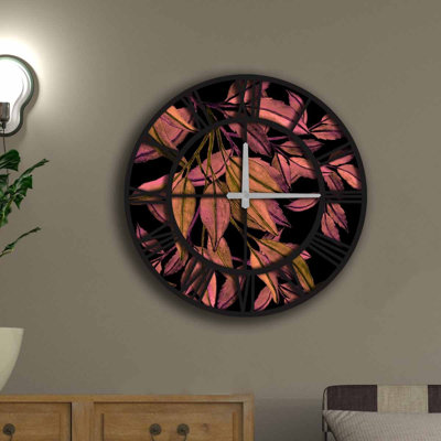 Horloge murale décorative élégante, 19,7 po de diamètre, 100% panneau de fibres à densité moyenne avec une épaisseur de 0,2 po | Nécessite 1 pile AA (non incluse) | Parfait pour la décoration intérieure, l'esthétique moderne et l'élégance intemporelle