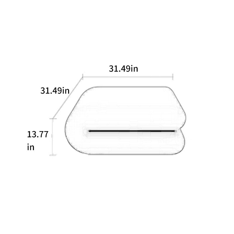 Table basse Style avec forme de livre créatif, H 13,77 po x L 31,49 po x l 31,49 po, Noir